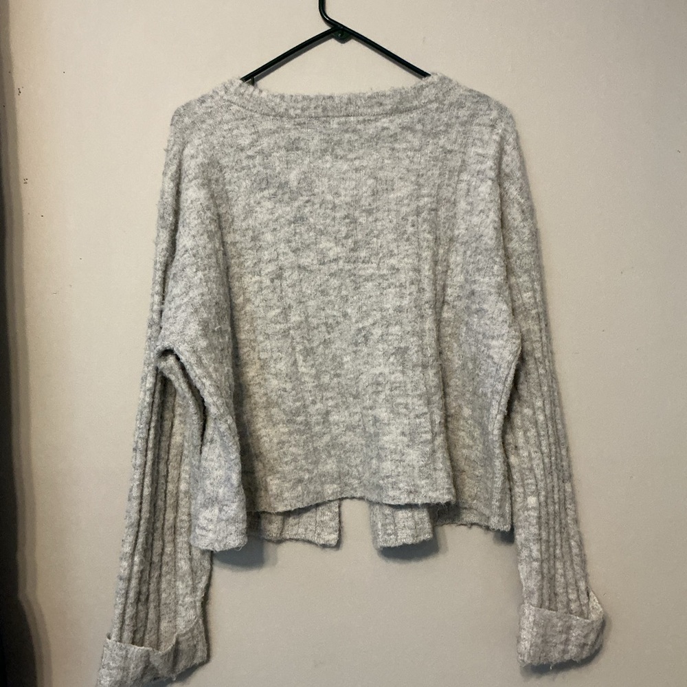Wild Fable Light Gray Ribbed Cardigan - Picture 6 of 8